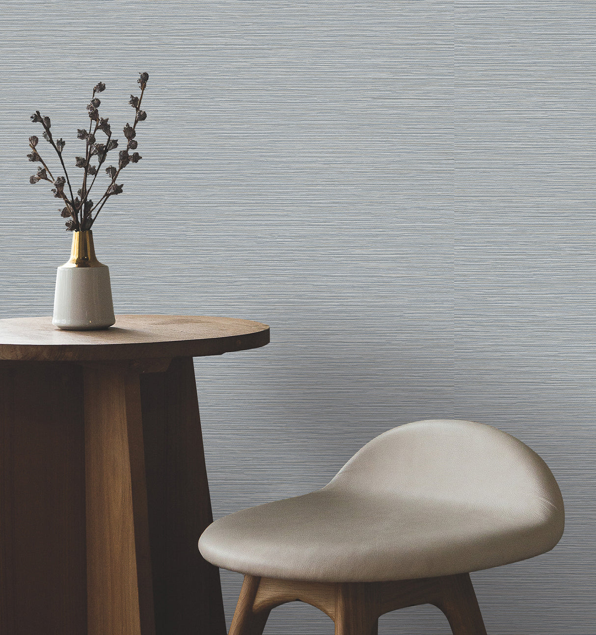 York Wallcoverings UW1071N Oasis Blue Faux Grasscloth Wallpa
