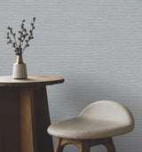 York Wallcoverings UW1071N Oasis Blue Faux Grasscloth Wallpa
