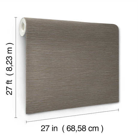 York Wallcoverings UW1072N Oasis Charcoal Faux Grasscloth Wa
