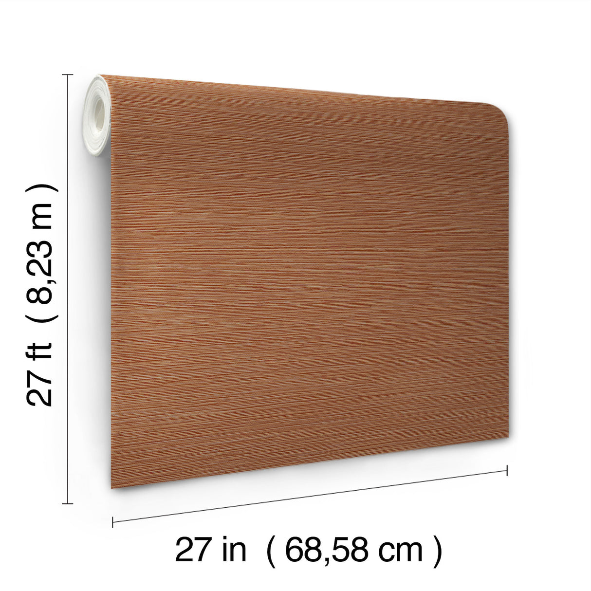 York Wallcoverings UW1076N Oasis Rust Faux Grasscloth Wallpa