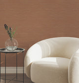 York Wallcoverings UW1076N Oasis Rust Faux Grasscloth Wallpa