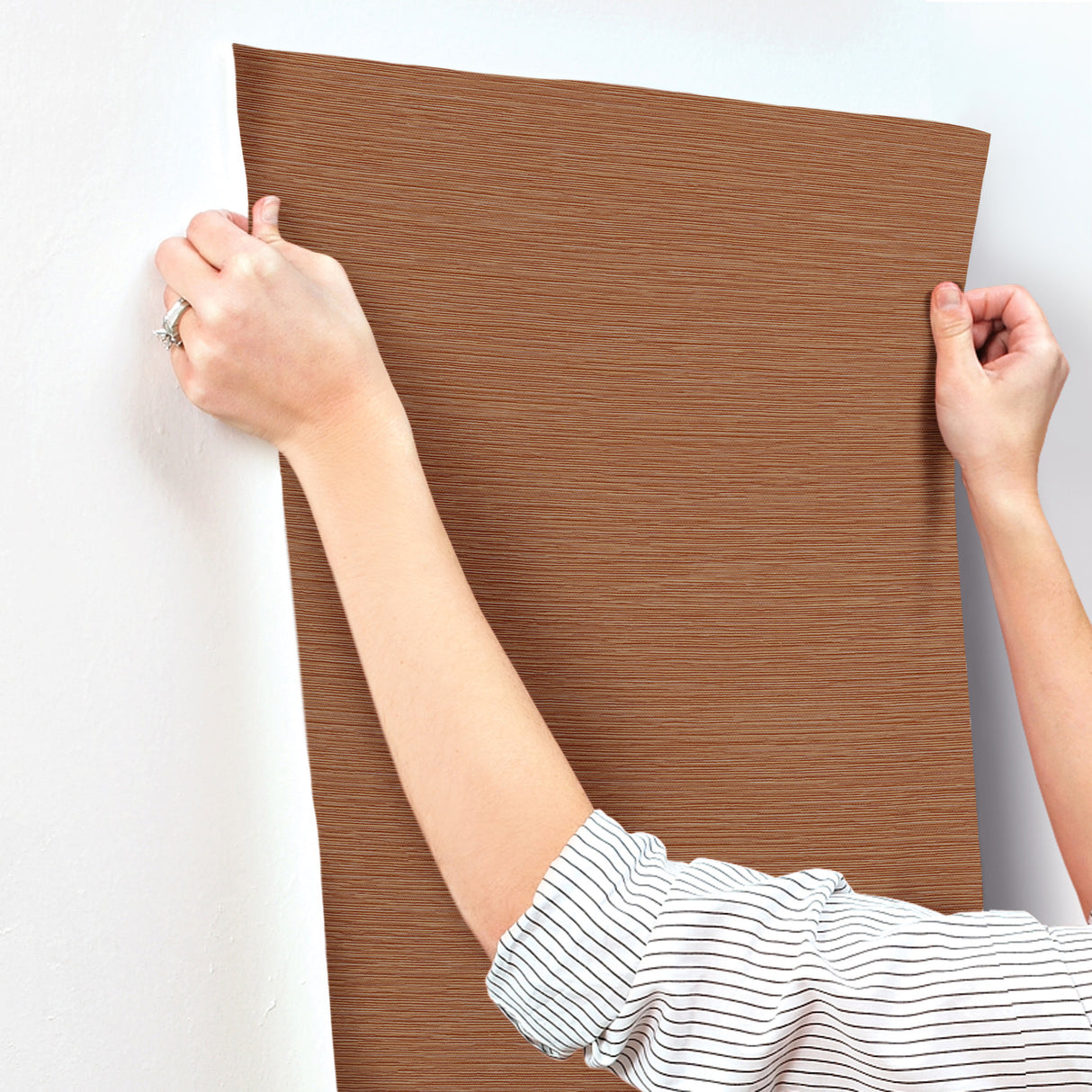 York Wallcoverings UW1076N Oasis Rust Faux Grasscloth Wallpa