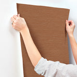 York Wallcoverings UW1076N Oasis Rust Faux Grasscloth Wallpa