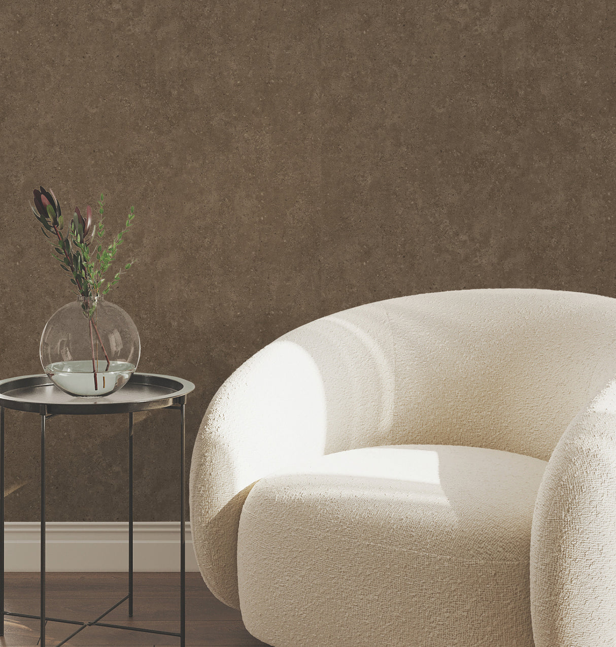 York Wallcoverings UW1082N Artisan Stone Coffee Texture Wall