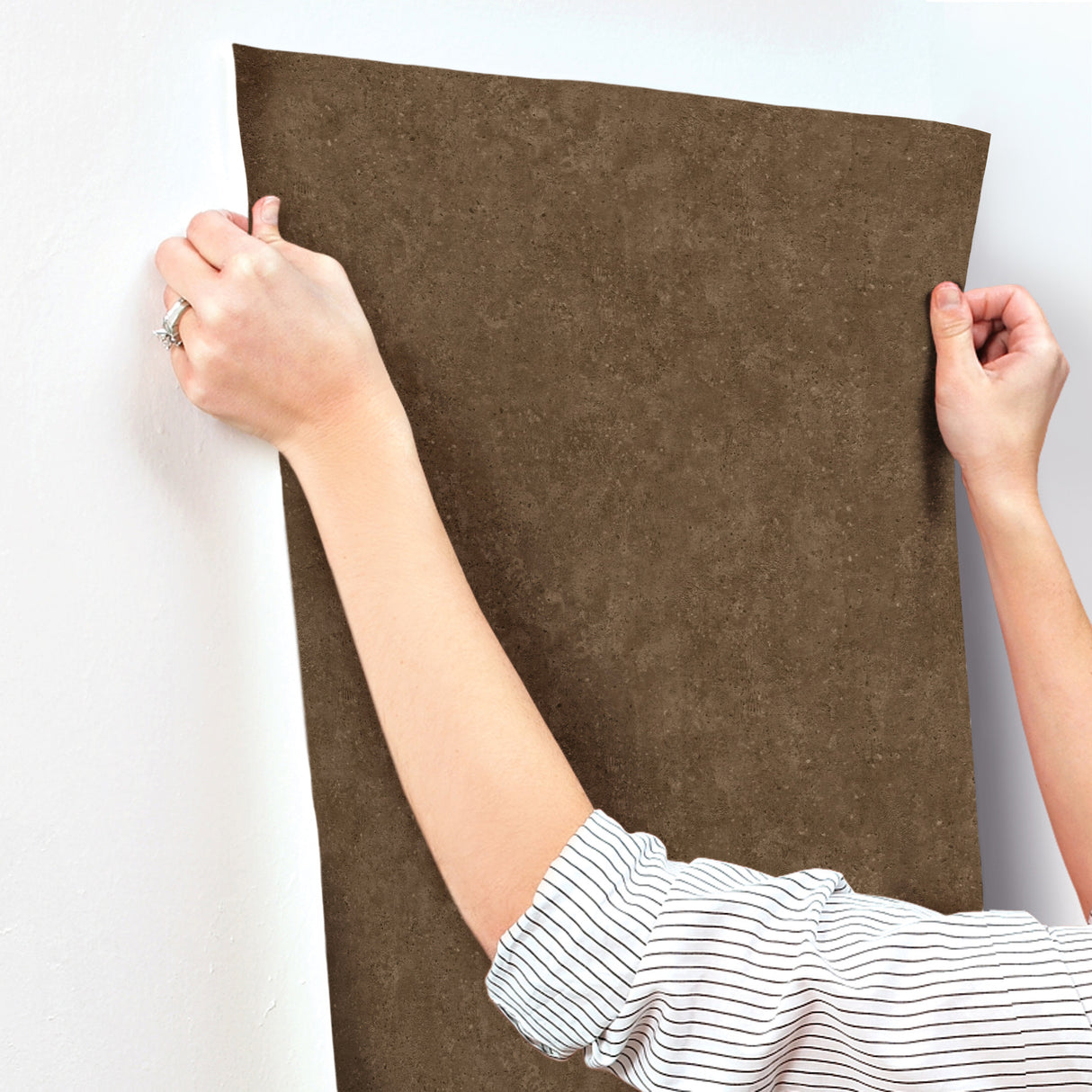 York Wallcoverings UW1082N Artisan Stone Coffee Texture Wall