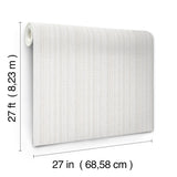 York Wallcoverings UW1089N Line In The Sand White Woven Stri