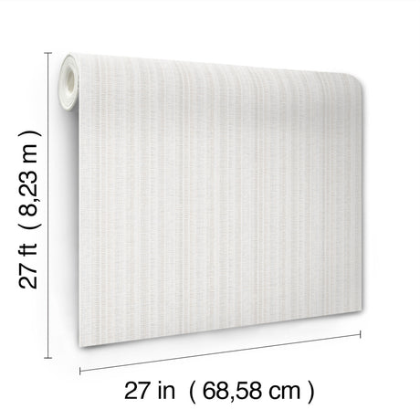 York Wallcoverings UW1089N Line In The Sand White Woven Stri