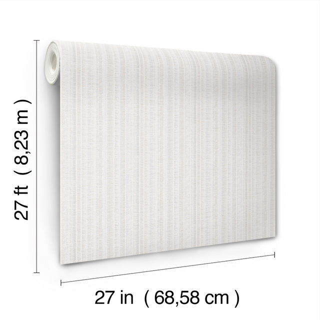 York Wallcoverings UW1089N Line In The Sand White Woven Stri