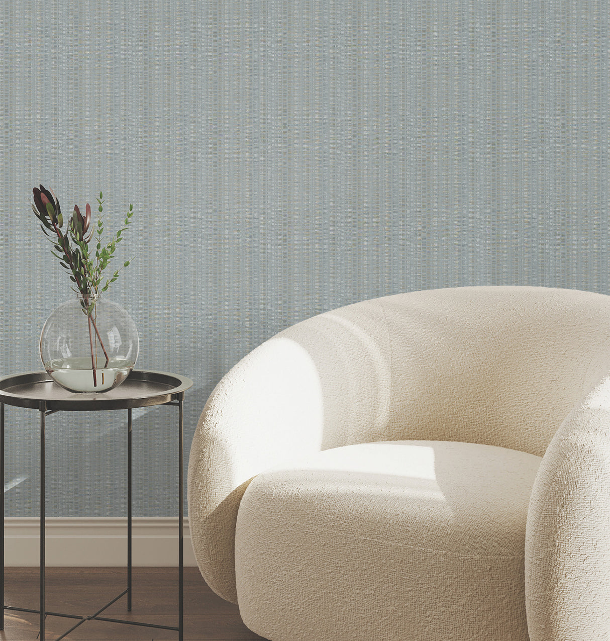 York Wallcoverings UW1091N Line In The Sand Light Blue Woven