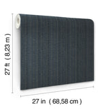 York Wallcoverings UW1092N Line In The Sand Indigo Woven Str