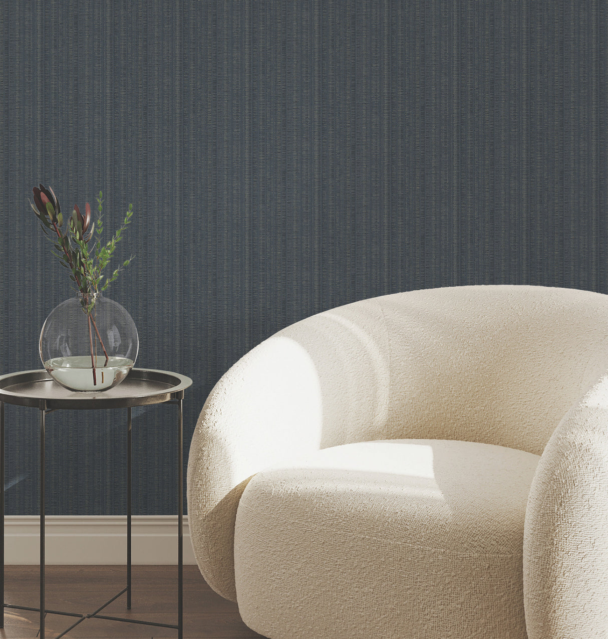York Wallcoverings UW1092N Line In The Sand Indigo Woven Str
