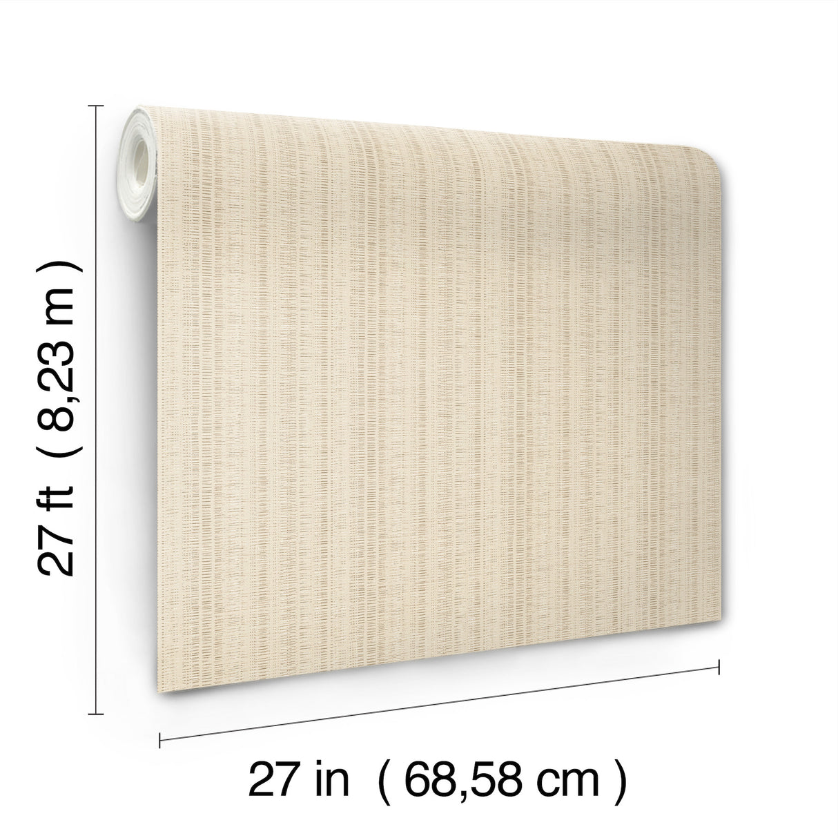 York Wallcoverings UW1094N Line In The Sand Ash Woven Stripe