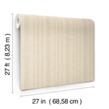 York Wallcoverings UW1094N Line In The Sand Ash Woven Stripe