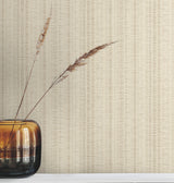 York Wallcoverings UW1094N Line In The Sand Ash Woven Stripe