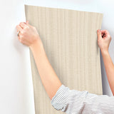 York Wallcoverings UW1094N Line In The Sand Ash Woven Stripe