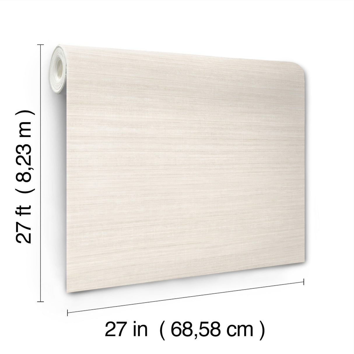 York Wallcoverings UW1100N Silk Essence Cream Faux Fabric Wa