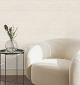 York Wallcoverings UW1100N Silk Essence Cream Faux Fabric Wa