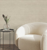 York Wallcoverings UW1101N Silk Essence Khaki Faux Fabric Wa