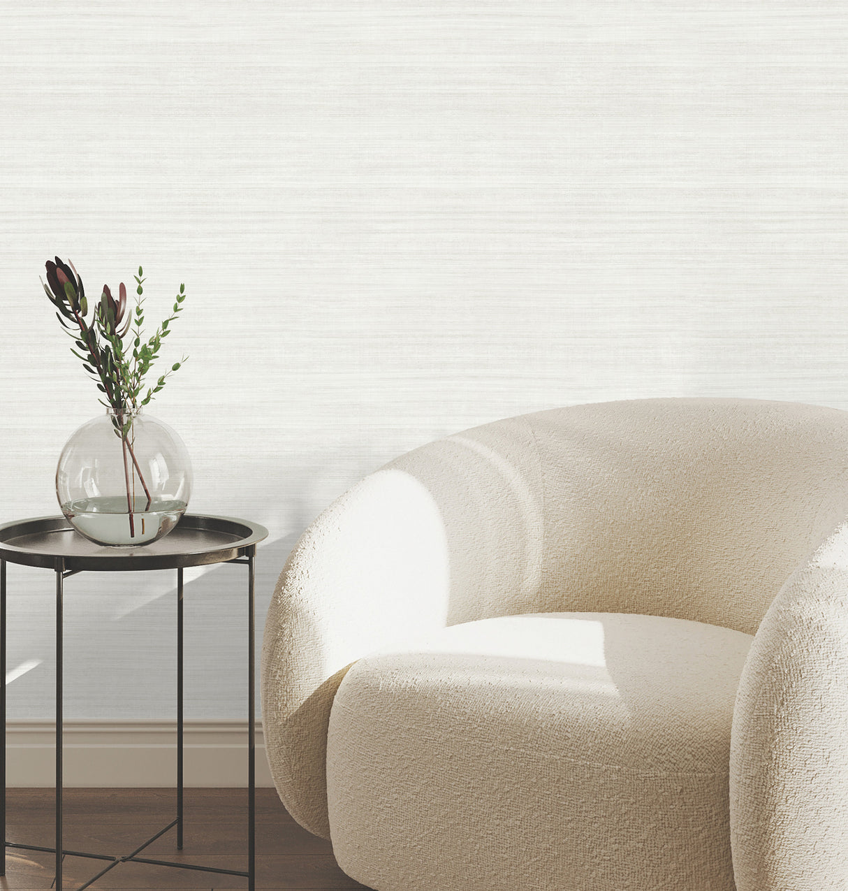 York Wallcoverings UW1104N Silk Essence Dove Faux Fabric Wal
