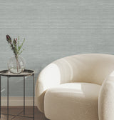 York Wallcoverings UW1106N Silk Essence Slate Faux Fabric Wa
