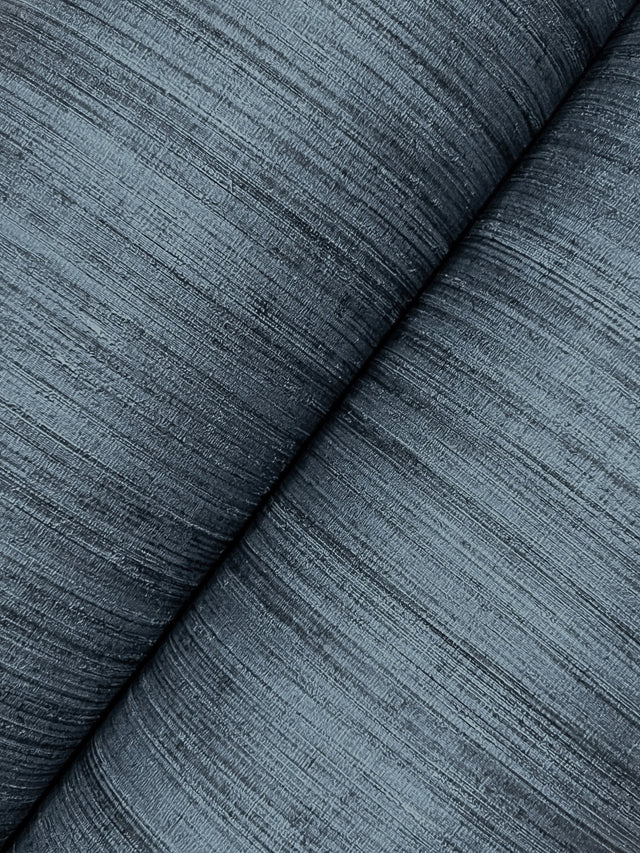 York Wallcoverings UW1107N Silk Essence Indigo Faux Fabric W