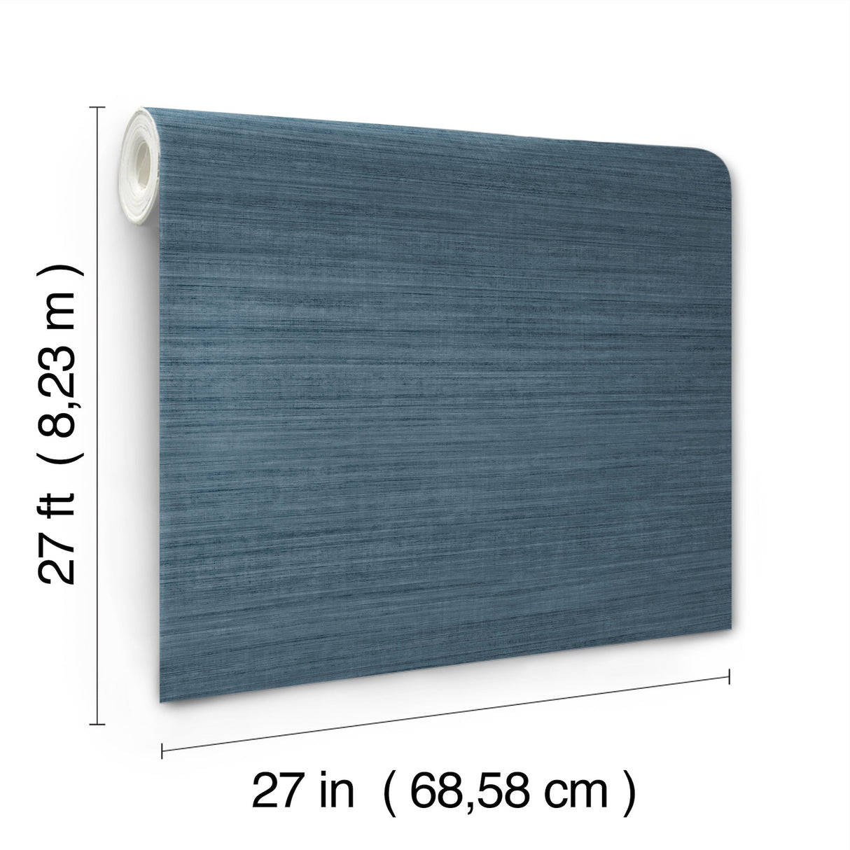 York Wallcoverings UW1107N Silk Essence Indigo Faux Fabric W