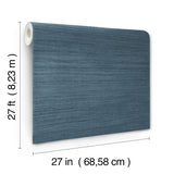 York Wallcoverings UW1107N Silk Essence Indigo Faux Fabric W