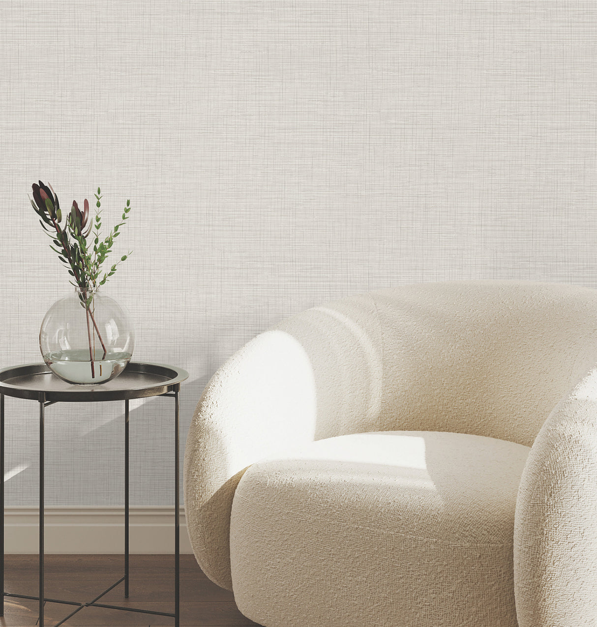 York Wallcoverings UW1111N Open Air Light Grey Crosshatch Wa