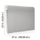 York Wallcoverings UW1120N Tisket A Tasket Pewter Basketweav