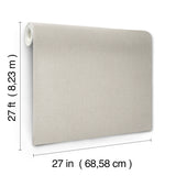 York Wallcoverings UW1124N Heathered Linen Beige Faux Fabric