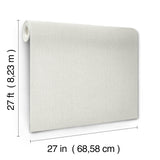 York Wallcoverings UW1125N Heathered Linen Off-White Faux Fa