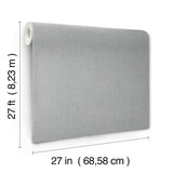 York Wallcoverings UW1126N Heathered Linen Light Blue Faux F