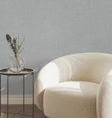 York Wallcoverings UW1126N Heathered Linen Light Blue Faux F