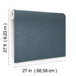 York Wallcoverings UW1127N Heathered Linen Indigo Faux Fabri