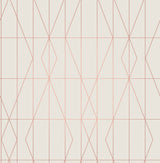Brewster UW24787 LeVeque Cream Deco Diamond Geo Wallpaper