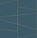 Brewster UW24789 Fairmont Blue Deco Fracture Wallpaper
