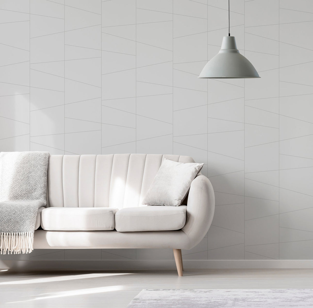 Brewster UW24791 Fairmont Silver Deco Fracture Wallpaper
