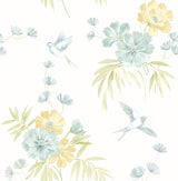 Brewster UW25890 Deja Light Green Floral Wallpaper