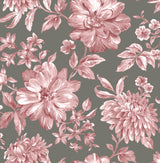 Brewster UW25897 Gabriela Rasberry Floral Wallpaper