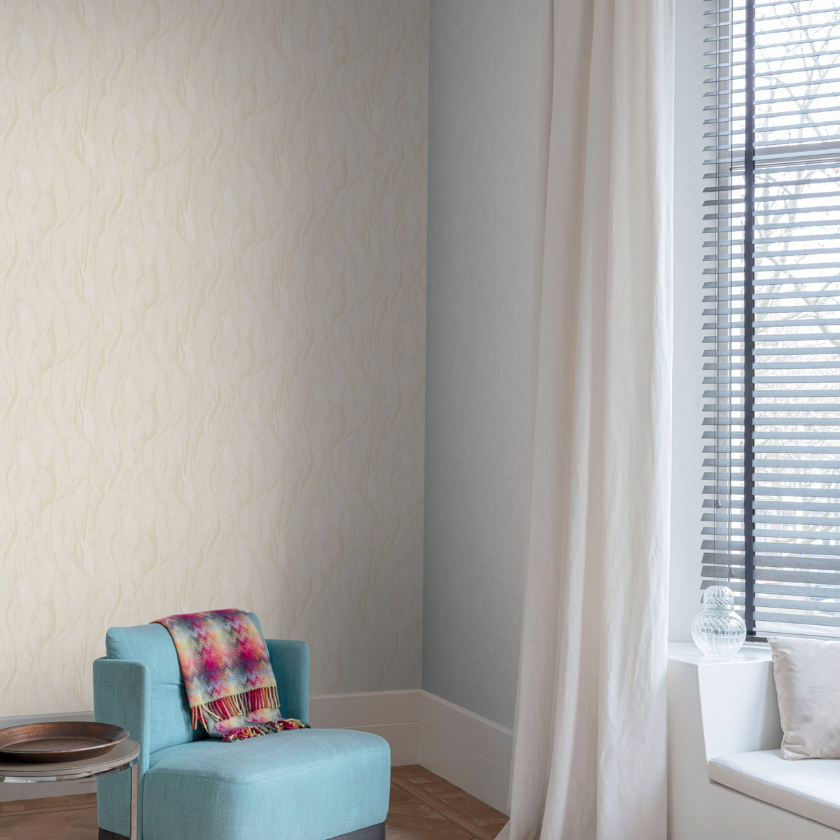 Galerie Very Marble Plain Cream Wallpaper VE1204