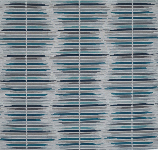 Scalamandre VK 99995911 SILVER PEACOCK JULIE IKAT Fabric - Eade's Wallpaper