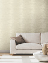 Ronald Redding VR1501 Operetta Cream Metallic Columns Wallpaper
