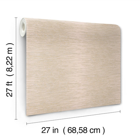 Ronald Redding VR1502 Operetta Blush Metallic Columns Wallpaper