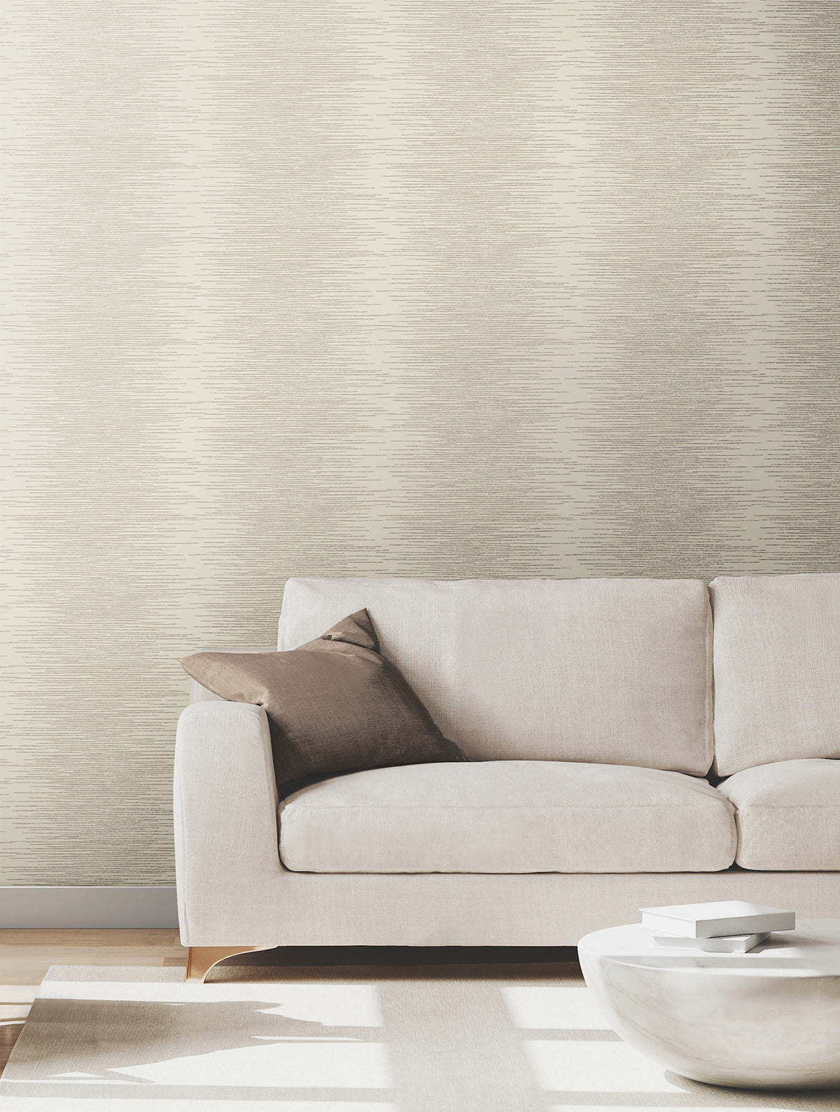Ronald Redding VR1504 Operetta Ivory Metallic Columns Wallpaper