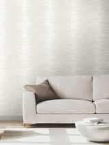 Ronald Redding VR1506 Operetta White Metallic Columns Wallpaper