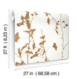 Ronald Redding VR1509 Ginkgo Silhouette Light Brown Cork Wallpaper