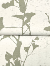Ronald Redding VR1510 Ginkgo Silhouette Sage Cork Wallpaper