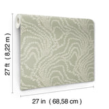 Ronald Redding VR1513 String of Pearls Sage Vine Wallpaper