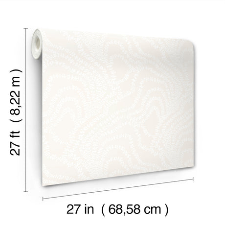 Ronald Redding VR1514 String of Pearls Pearl Vine Wallpaper