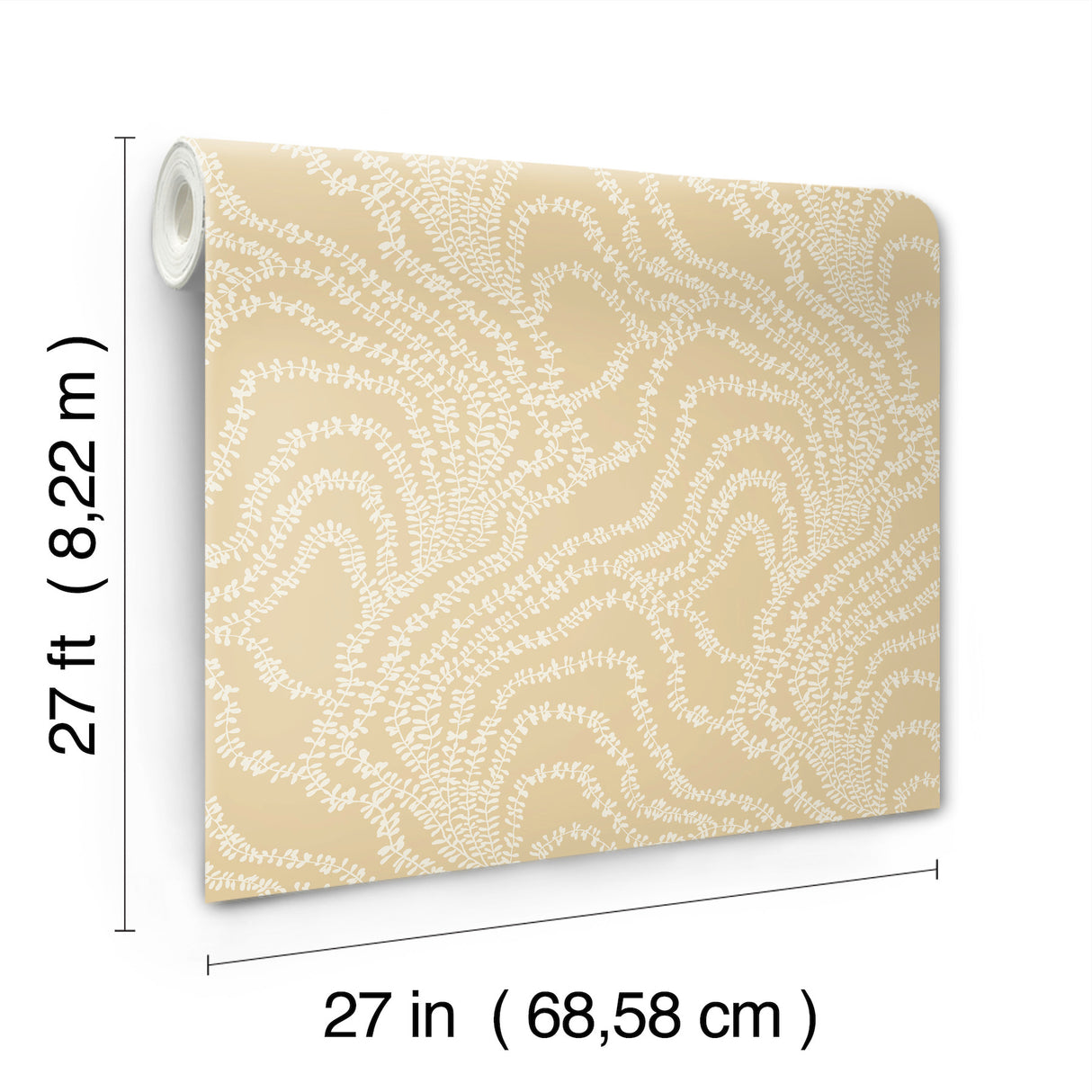 Ronald Redding VR1515 String of Pearls Butter Vine Wallpaper